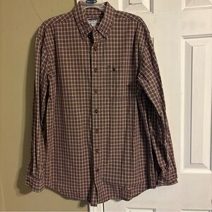 Carhartt Men's Casual Checkered Shirt - large tall 100% cotton